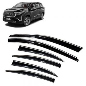 rain window door visor wind deflectors For Innova Hycross  - Black